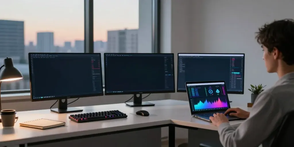 read more on cryptocurrency trading workspace with Bitcoin charts and portfolio tracking.