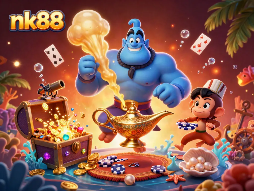 Experience thrilling casino fun with nk88 as the genie unleashes magic and riches.