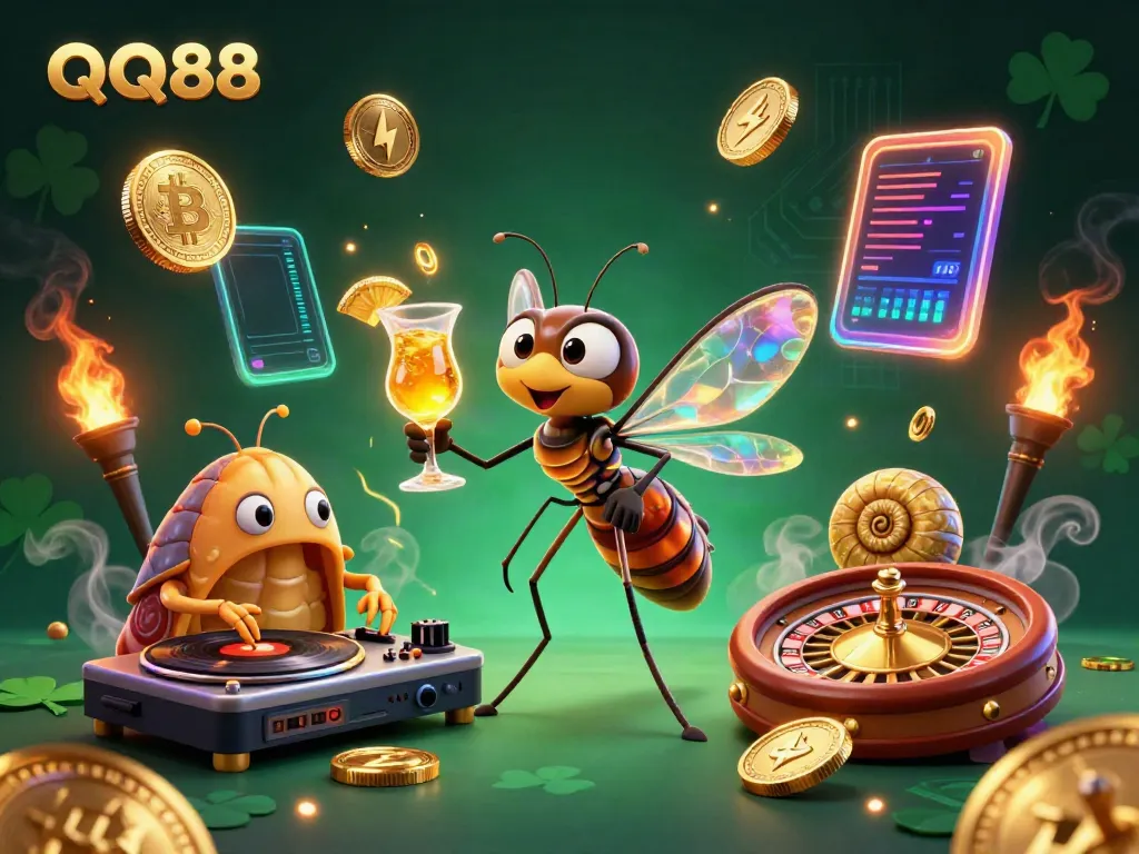 Experience thrilling moments at QQ88 with vibrant casino atmosphere and dynamic characters.