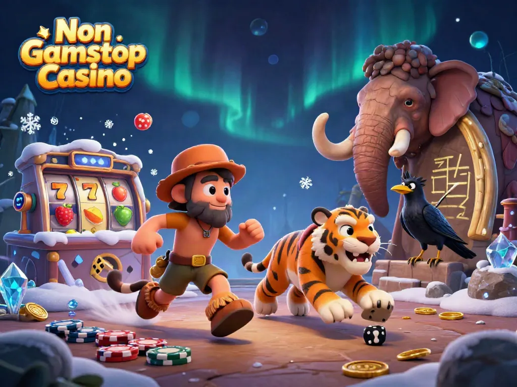 Engage in thrilling games at Non Gamstop Casino with lively characters and dynamic slot elements.