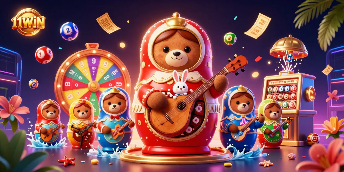 Engage with 11WIN’s vibrant casino scene featuring dynamic game elements and colorful characters.