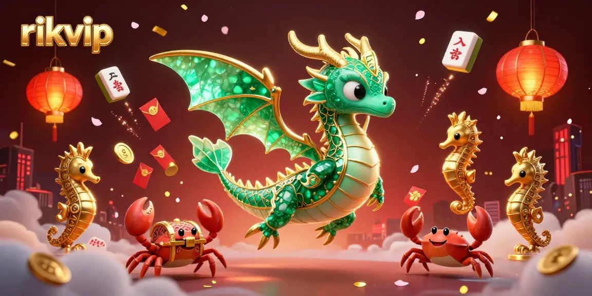 Experience exciting gameplay with rikvip's vibrant 3D sea dragon and casino elements